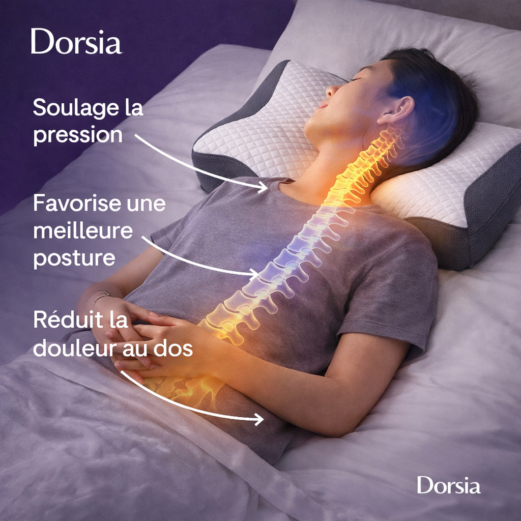 Dorsia™ | Oreiller Ergonomique pour un Sommeil Réparateur