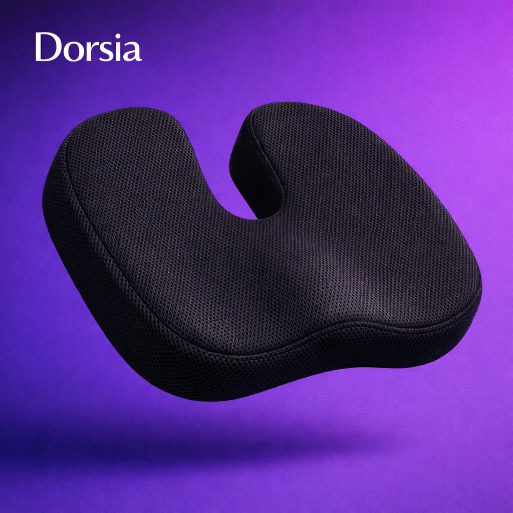 Dorsia™ – Coussin Lombaire Ergonomique – Support de Dos pour Bureau & Télétravail